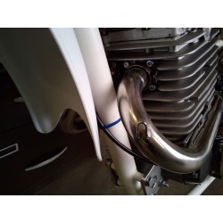 Auspuff 2 in 2 Edelstahl mit Aluminium-Dämpfern 80mm