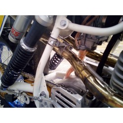 Auspuff 2 in 2 Edelstahl mit Aluminium-Dämpfern 80mm