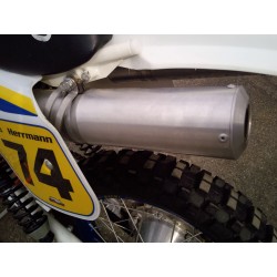Auspuff 2 in 2 Edelstahl mit Aluminium-Dämpfern 80mm